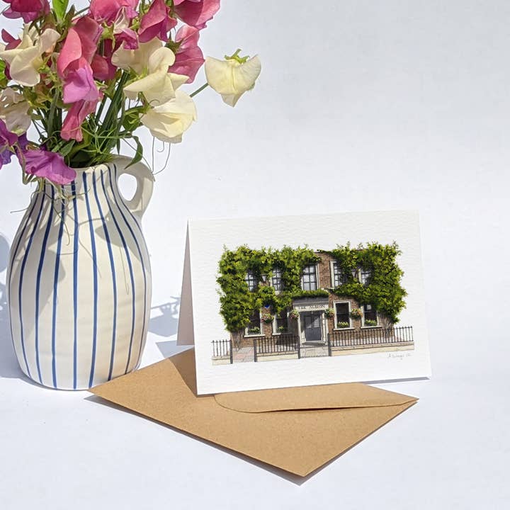 Barnsbury - The Albion - Greeting card with envelope - Islington for wholesale by Ana Gallego Illustrations