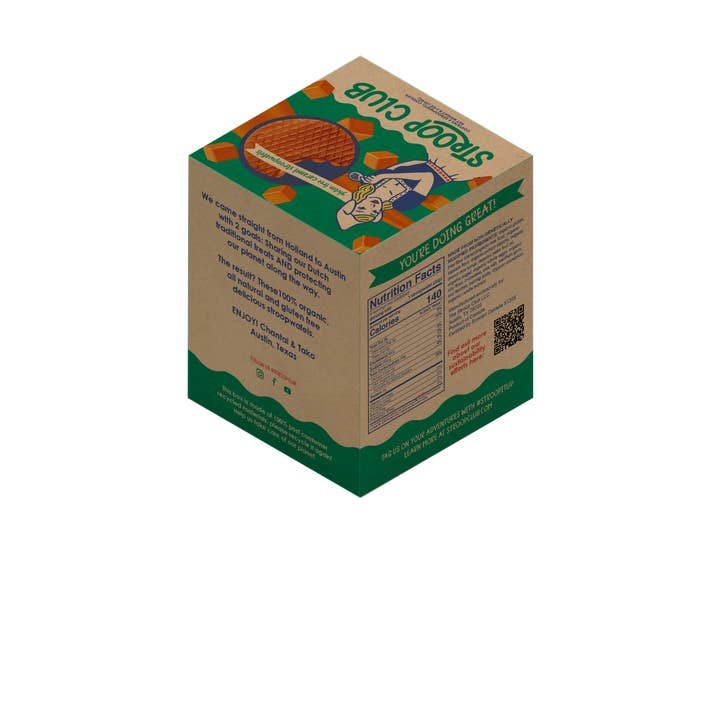Stroop Club – Großhandel Cookie – **Nicht vegan**Glutenfreie Bio-Stroopwafel mit Karamell 8er-Pack
