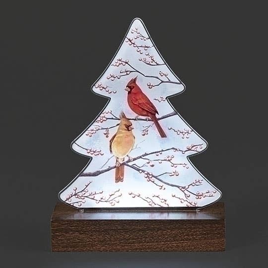 Lighted Berry Cardinal Acrylic Tree for wholesale by Roman