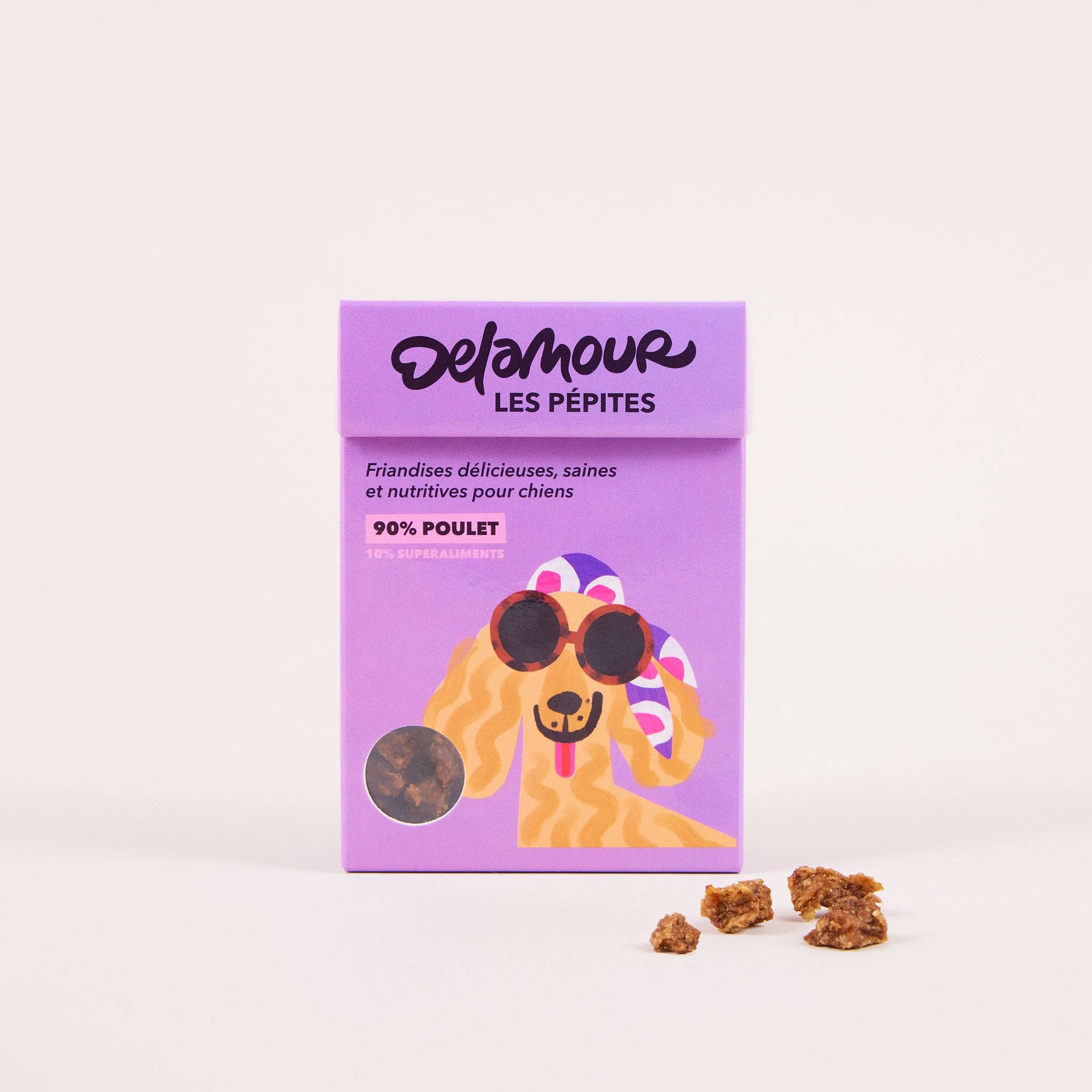Delamour - Wholesale Pet Treats - Dog - Les Pépites - Air-dried chicken snacks (75g)