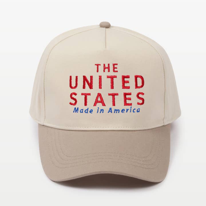 David And Young - Wholesale Baseball Cap - Unisex - THE UNITED STATES embroidery in Two Tone Baseball Caps