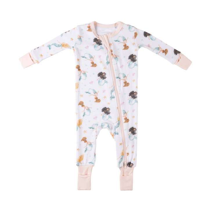 Pijamas de Bambú para Bebé con DreamCuffs® - Sirena para venta al por mayor de Dreamland Baby