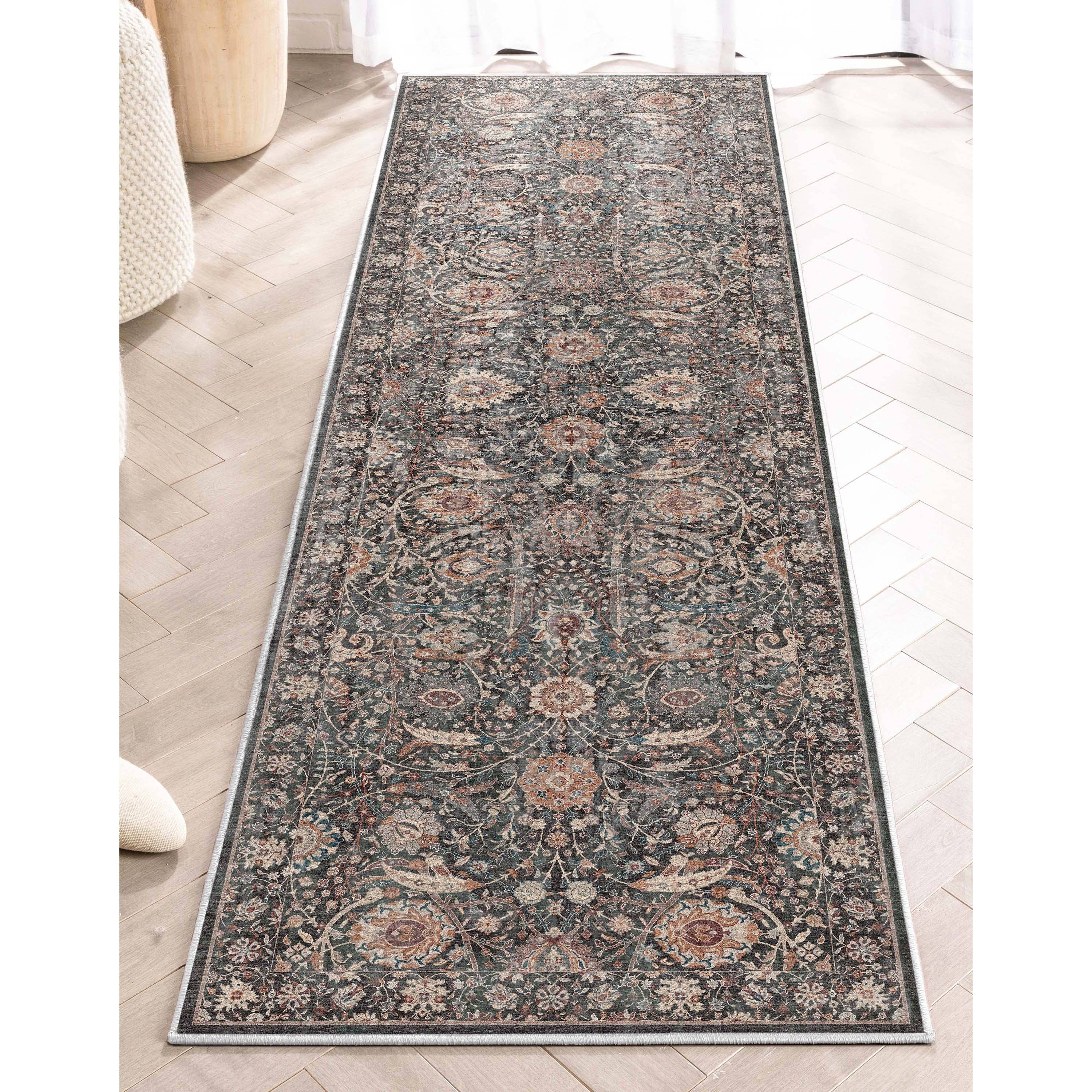 Well Woven - Wholesale Area Rug - Liana Vintage Oriental Charcoal Grey Flat-Weave Rug17