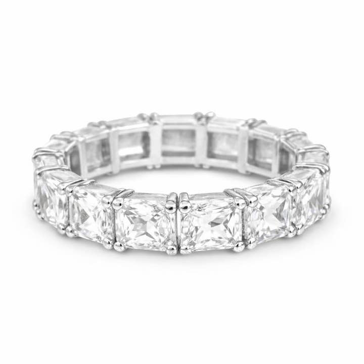 Bague de mariage en moissanite, alliance complète éternité pour la vente par DJOYR