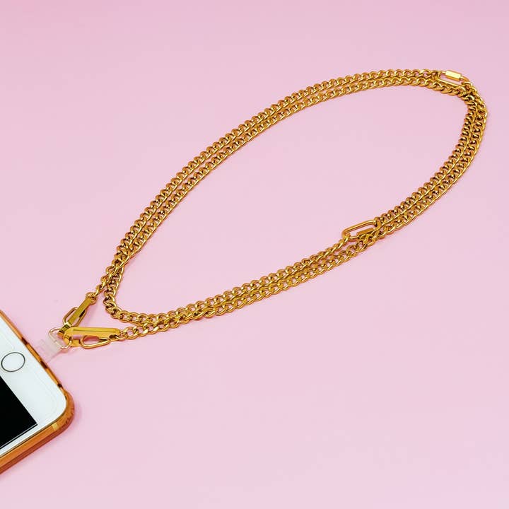 Ellison+Young - Wholesale Lanyard - Women's - Golden Chain Multi Function Phone Lanyard
