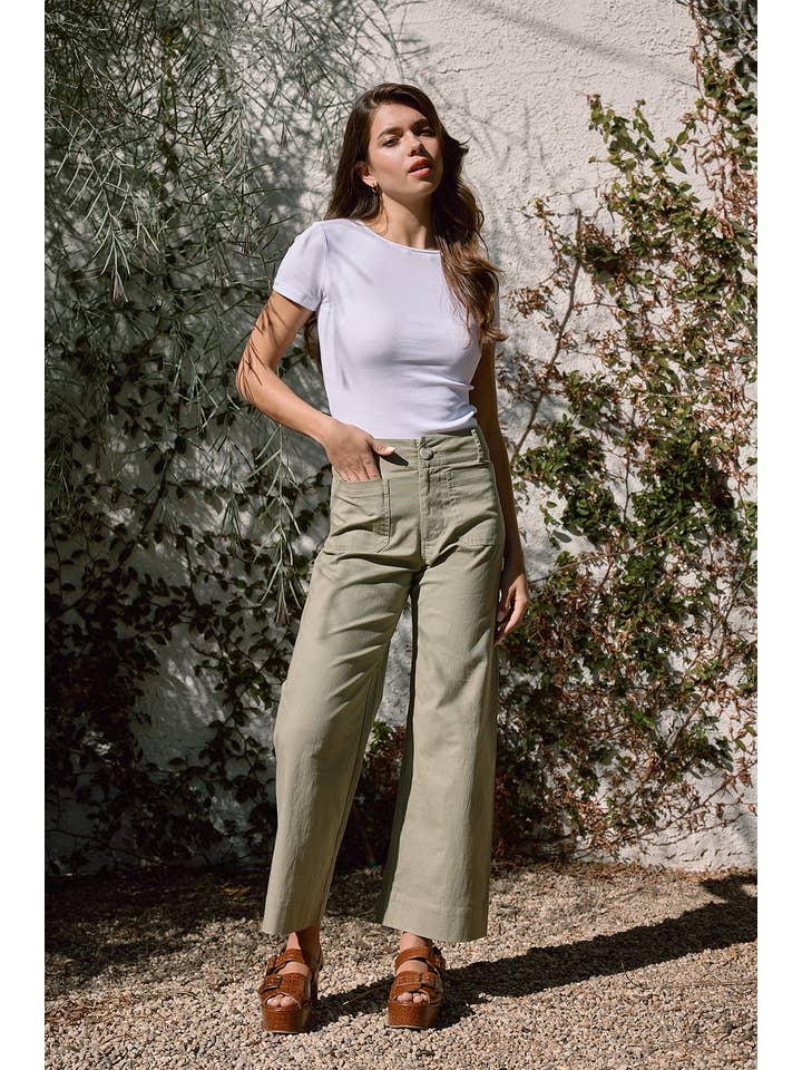 RAISONNEL - Wholesale Pants - Women's - SPAN ANKLE WIDE PANT - RB1036