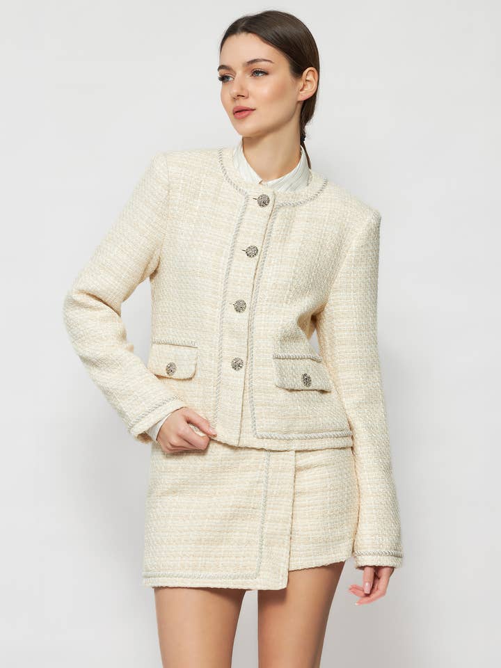 Jas Pogonia Tweed voor wholesale door Solgo Atelier