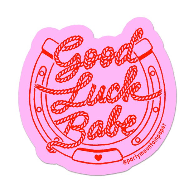 Party Mountain Paper co. - Vente Autocollants pour téléphone et ordinateur portable - Autocollant Good Luck Babe0