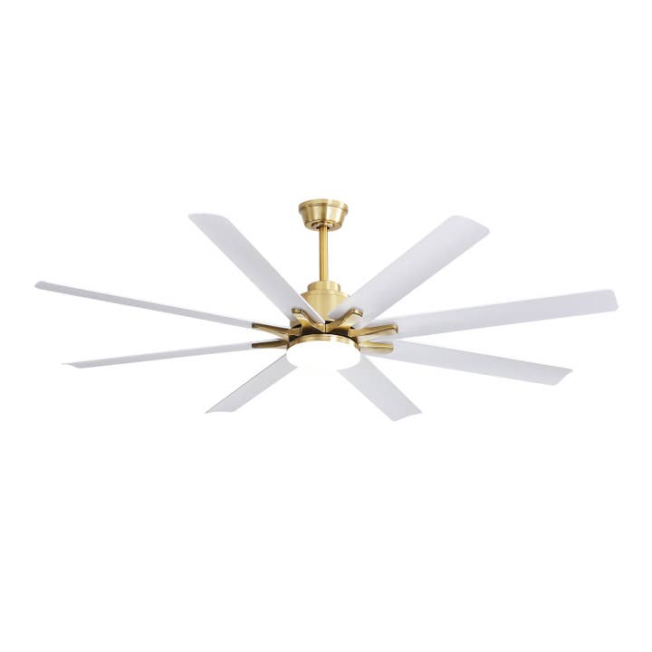 39F Inc. - Wholesale Ceiling Fan - 66 Inch Modern Gold Ceiling Fan with Dimmable LED Light 3