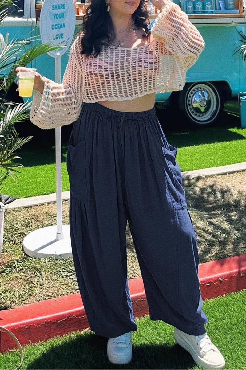 NINEXIS - Wholesale Pants - Women's - CWBLP0709_LOOSE CASUAL COTTON AND LINEN TROUSERS23