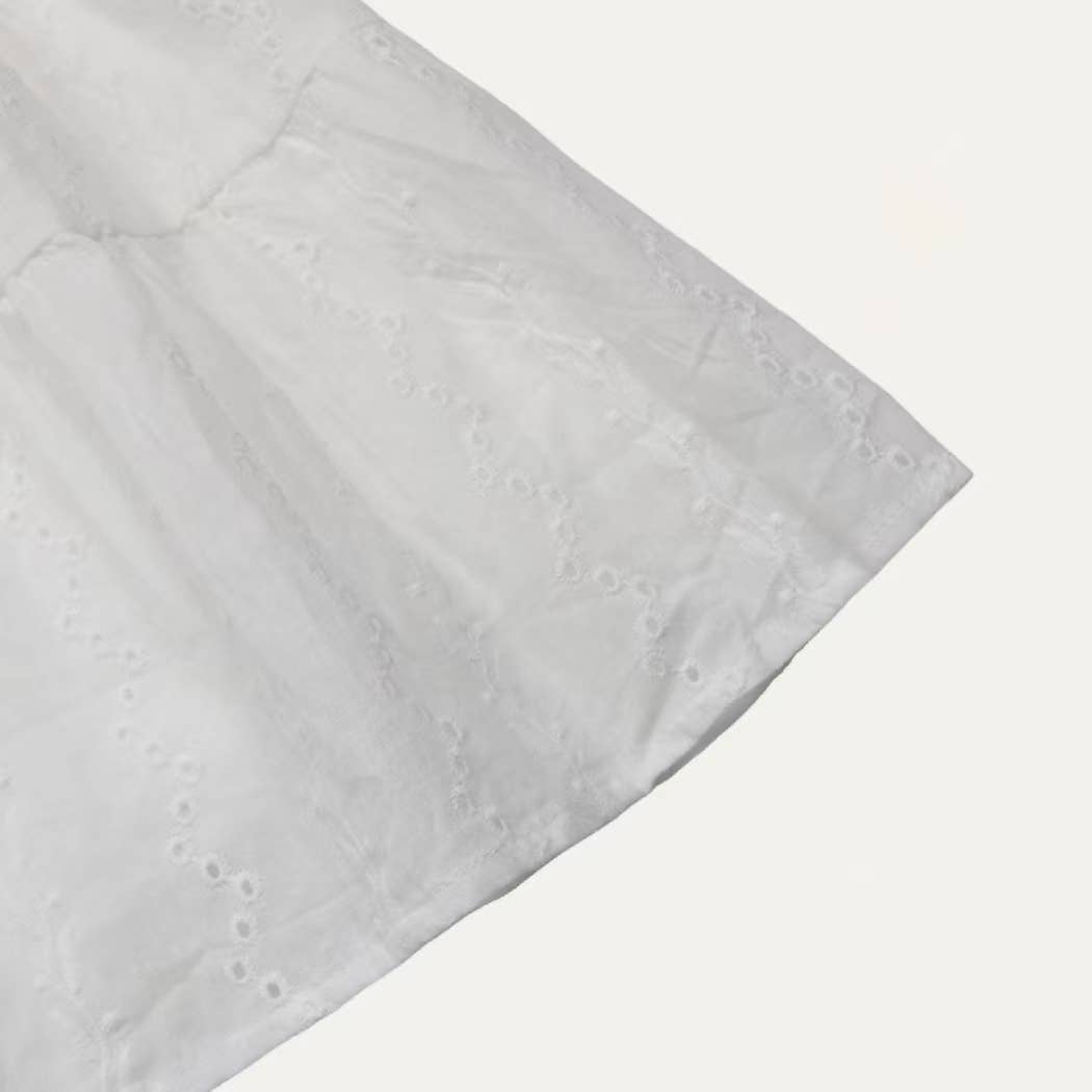 SCHIER WEISS Schickes, transparentes, schulterfreies Kurzarm-Minikleid für den Großhandel auf Faire4