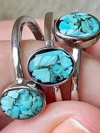 Kingman Turquoise Silver Gemstone Rings
for wholesale by Lynn Mineral
