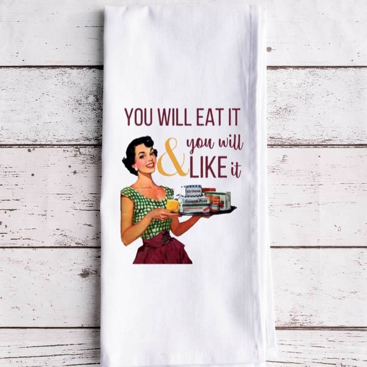 Je zult het opeten en je zult het lekker vinden Handdoek voor wholesale door Peach Closet