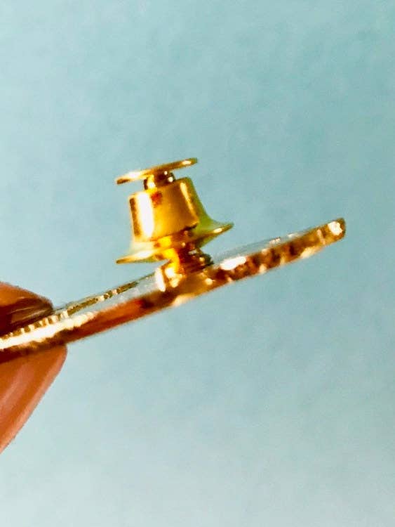 Locking pin back, gold for wholesale by Kitschy Delish