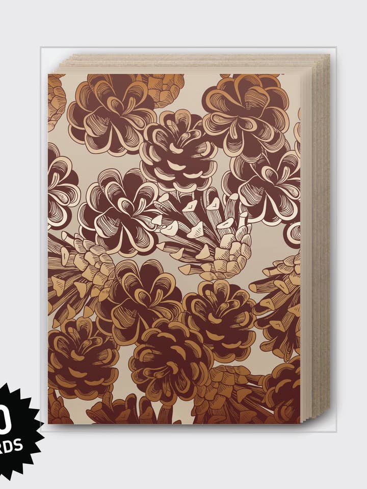 Box Set of 10 - Copper Foil Pinecones for wholesale by Pike Street Press