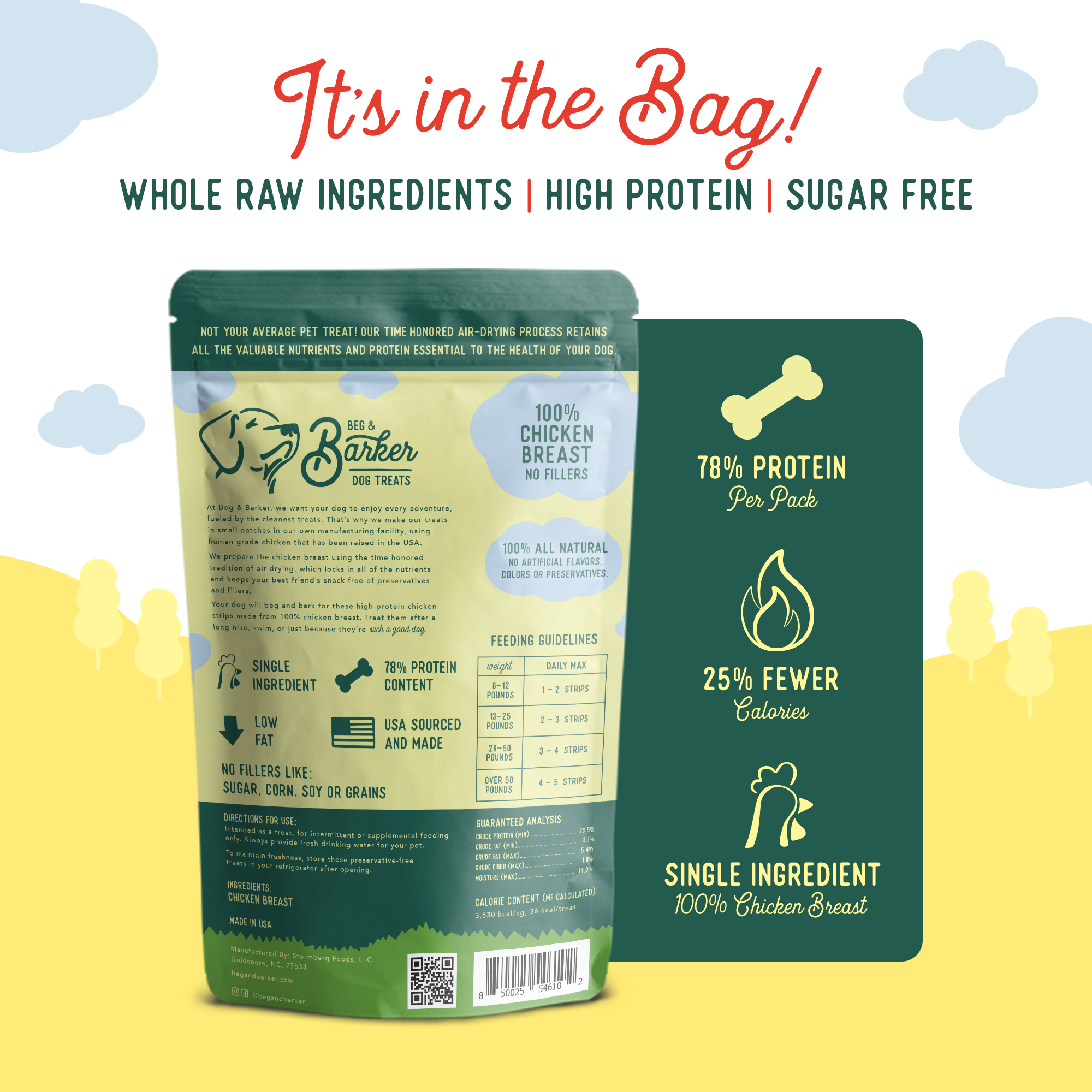 Beg & Barker Premium Dog Treats - Wholesale Pet Treats - Dog - 10 oz. Chicken Breast Jerky Strips Dog Treats4