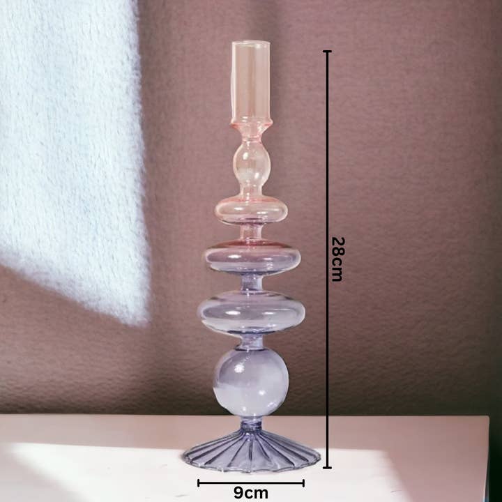 IVORE.GROUP (We cover All Import duty) – Engroshandel Lyseholder – Retro glas klassiske håndlavede lysestager i farvet borosilikatglas8