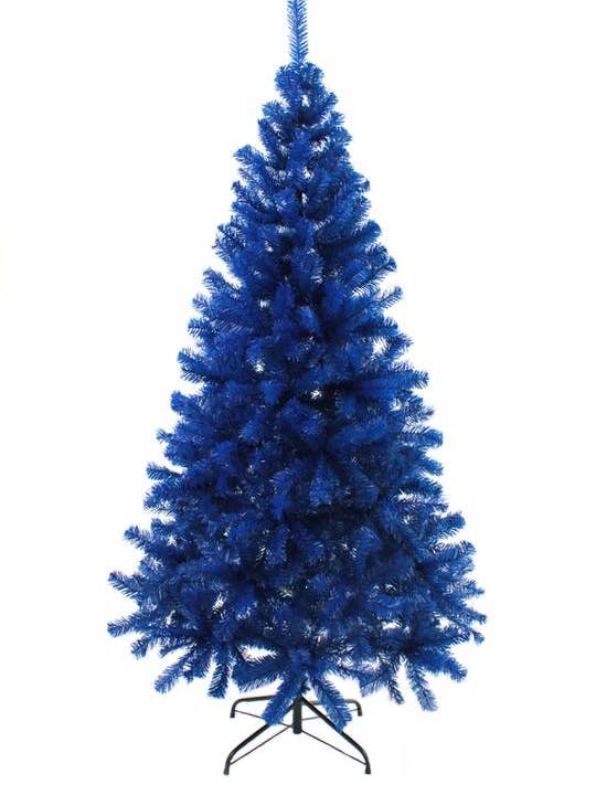 7' Blue Canadian Pine Christmas Tree with Metal Stand for wholesale by Perfect Holiday