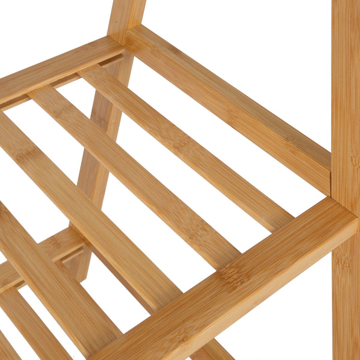 Andrea House – wholesale Klädhängare – Klädställ i bambu med hyllor2