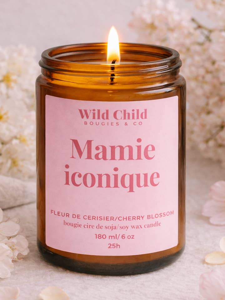 "Iconic Grandma" Scented Artisan Candle - 25h for wholesale by WILD CHILD Bougies & Co