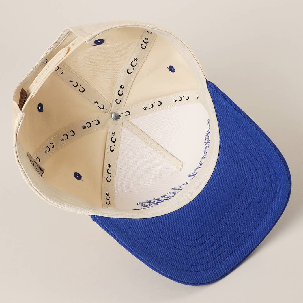 BLUE GOOD DAYS Embroidered  Canvas Two-Tone Trucker Hat for wholesale on Faire7