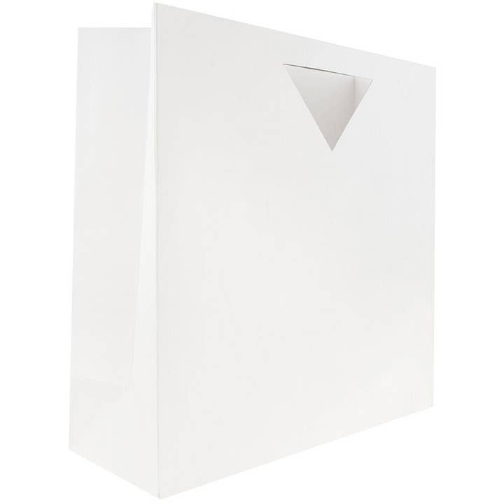 JAM PAPER - Wholesale Gift Bag - Recycled Heavy-Duty Die Cut Bags, 15x15x5 1/2, White, 3PK1