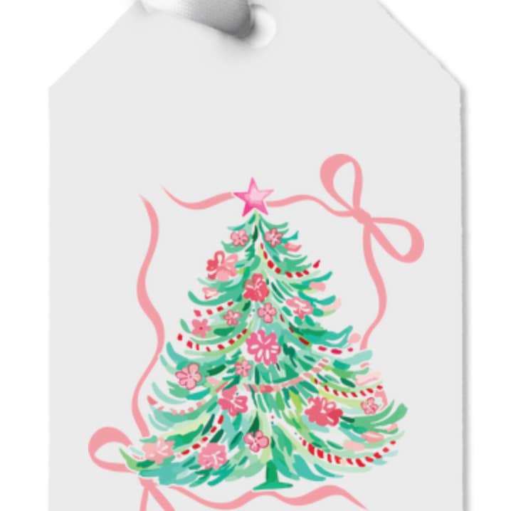 Christmas Tree Coquette Gift Tags for wholesale by M2B Designs