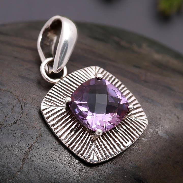 925 Silver Amethyst Pendant for wholesale by AG 925 JEWELLERY