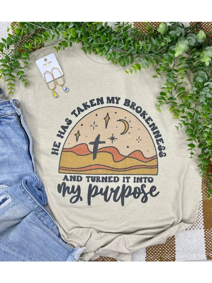 Jerzee Tan He Has Taken My Brokenness (T-Shirt) for wholesale on Faire