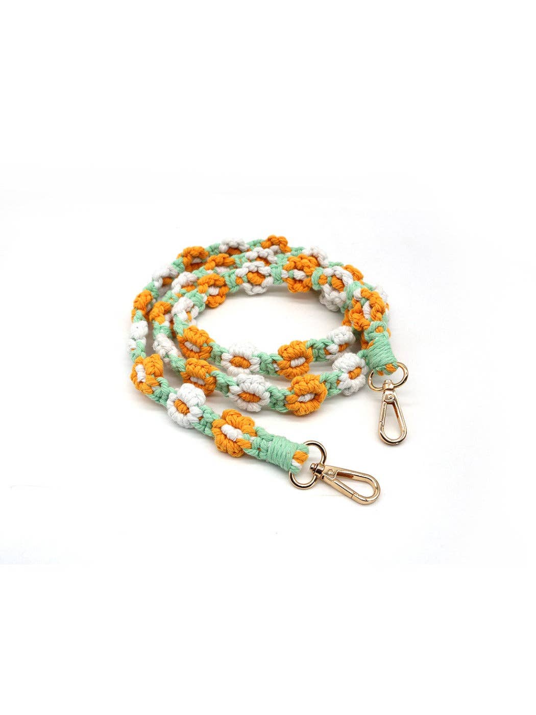 Funkyrel® Atzbranding Limited – Fita porta-chaves – Mulher por atacado – Koco - Fita de Telefone e Porta-chaves de Margarida em Croché5