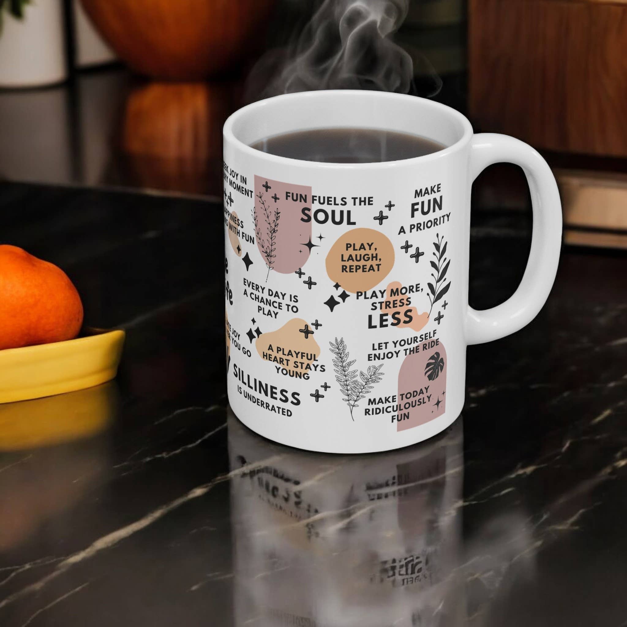 EMESLY - Wholesale Coffee Mug - Find the Fun in Life Motivational Coffee Mug Gift; 11oz/15oz1