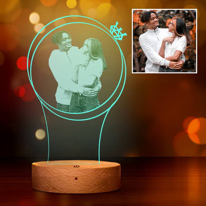 CanvasChamp - Wholesale Picture Frame - Custom 3D Photo Lamp - Engraved Picture Night Light1