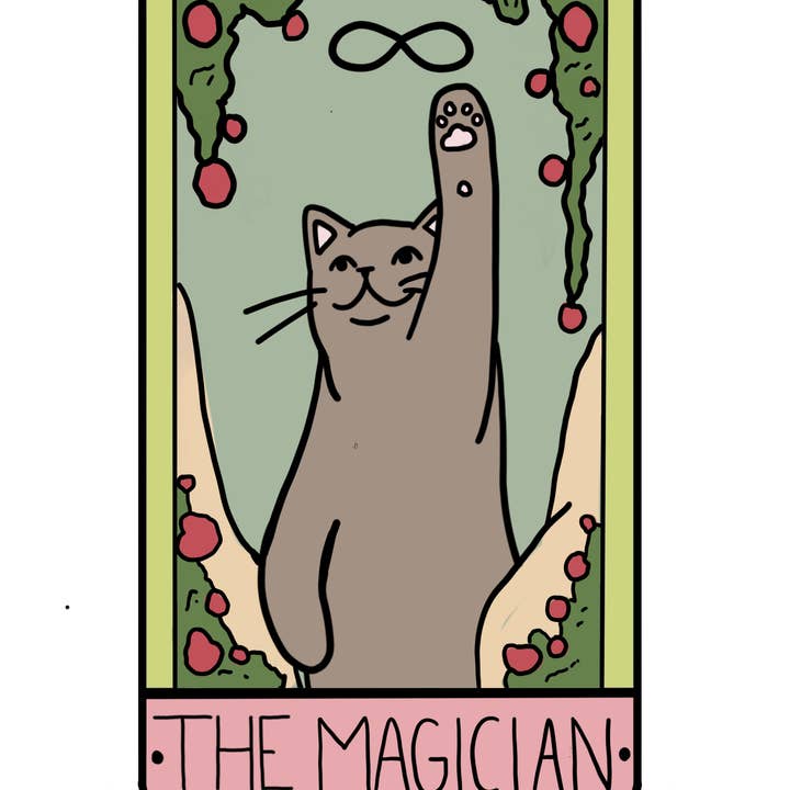 Considerate Cat Design - Wholesale Lapel Pin/Button - The Magician- Hard Enamel Pin1