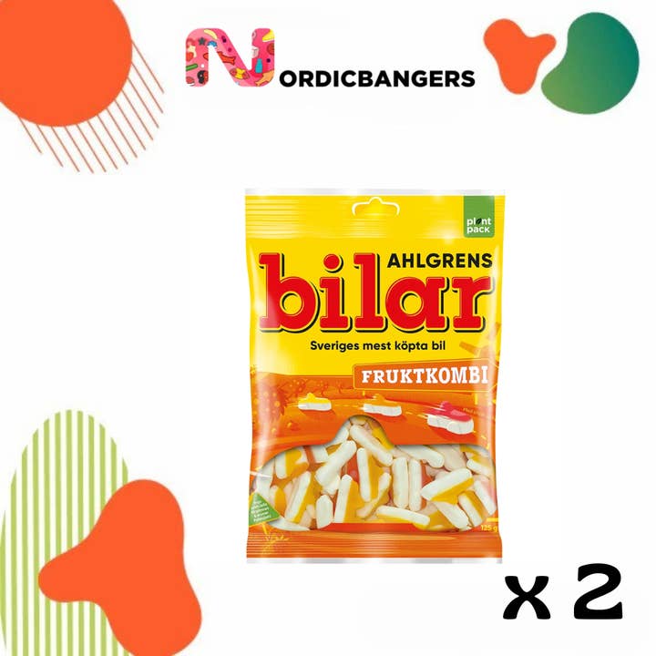 Nordicbangers - Swedish Candy Supply - Wholesale Gummy - Swedish Candy Ahlgrens Cars Fruit Combo 125g/0.27 Lbs
