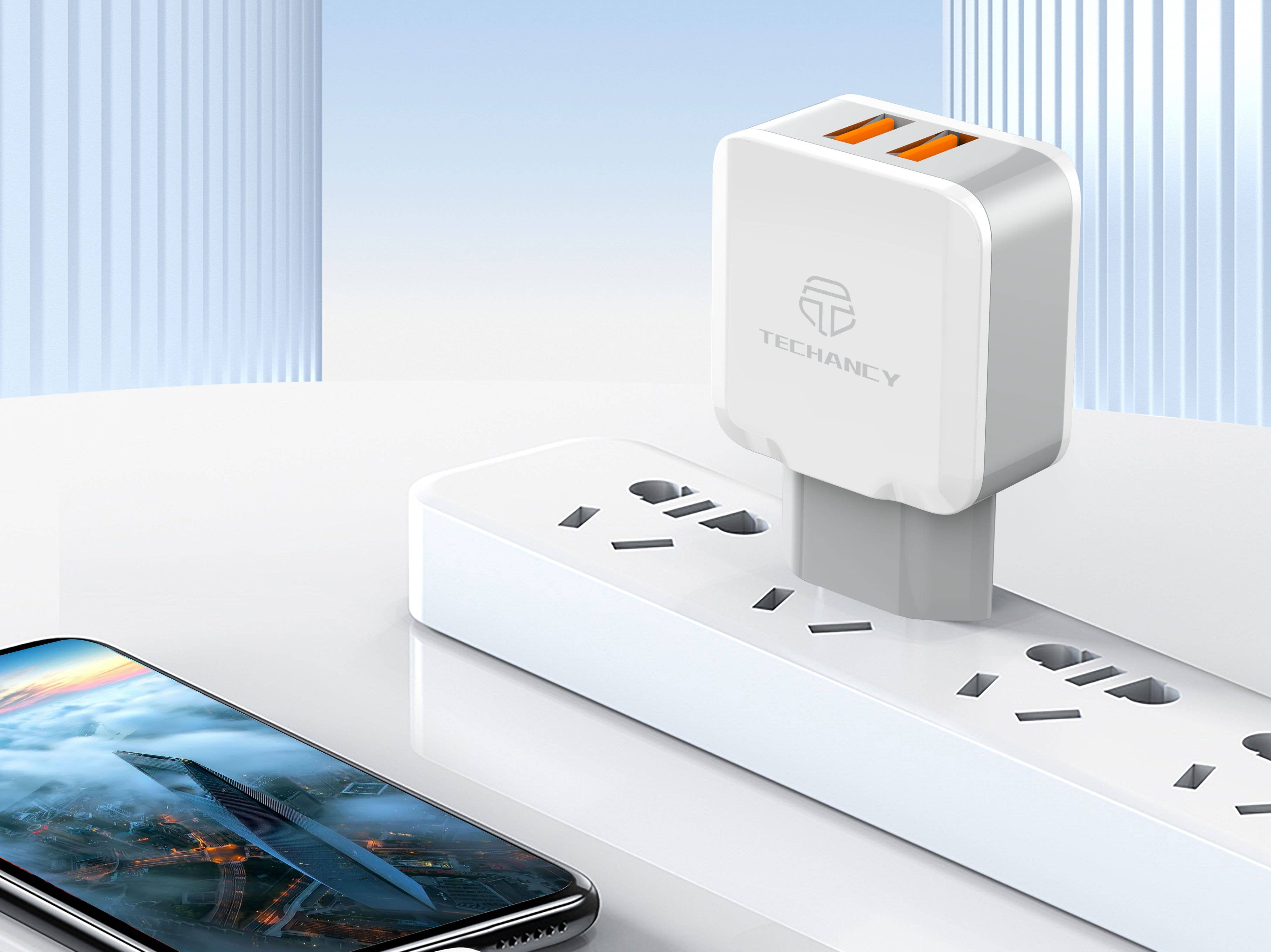 TECHANCY - Wholesale Charger - Techancy Wall Charger USB 2.4A, Fast Charging Adapter TA27572