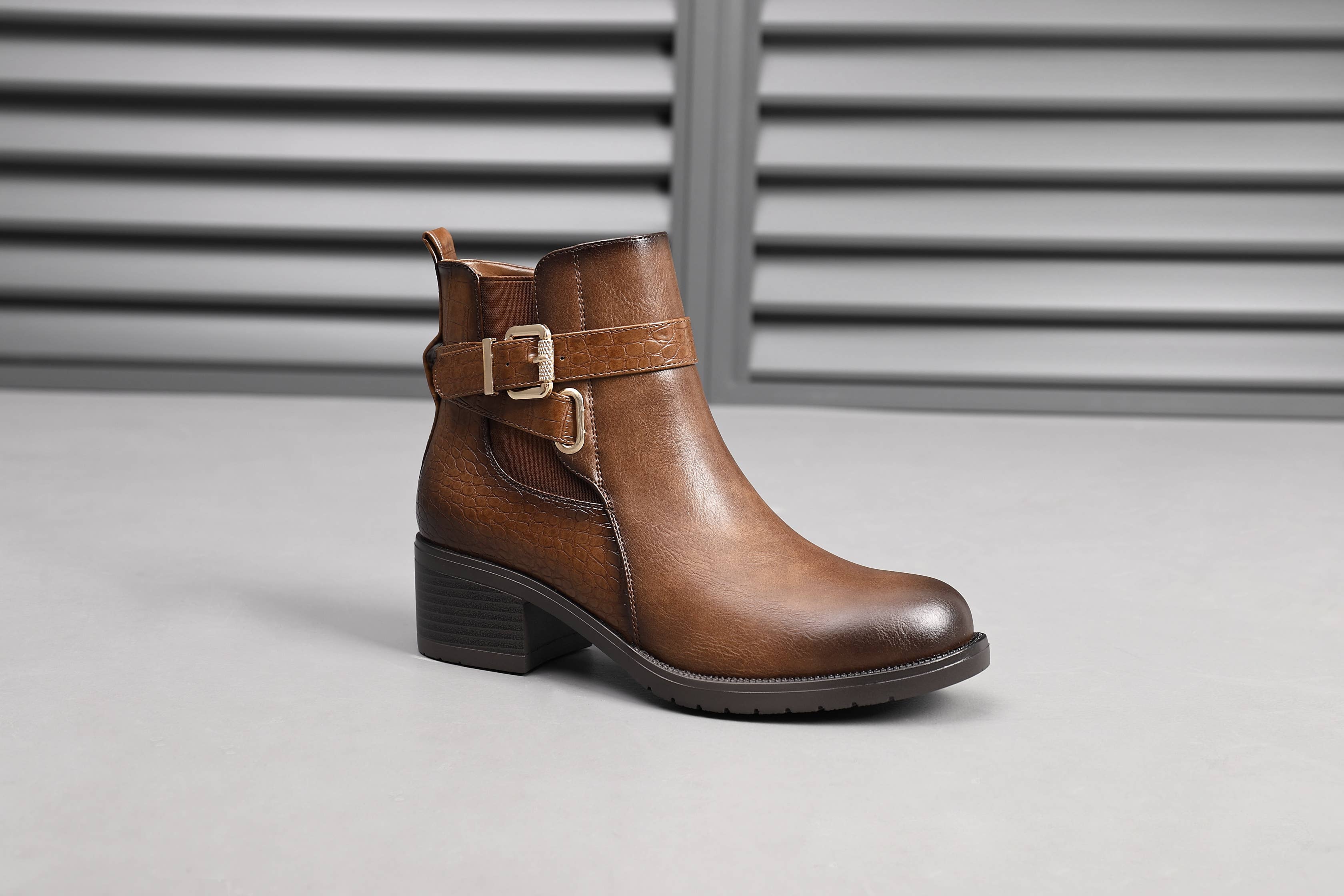 Top Staka - Wholesale Booties – Women's - A2351 Croc Mock Chic Ankle boots16