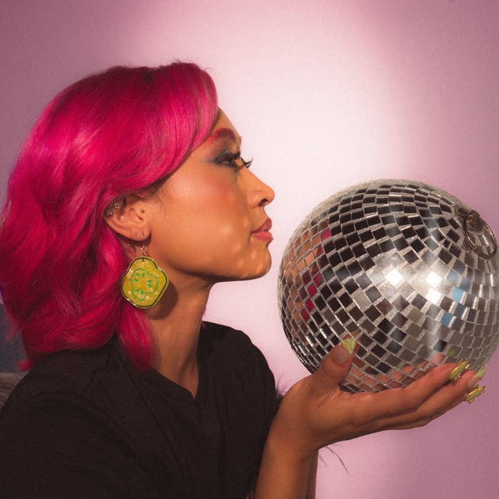 Peach Beast - Wholesale Dangle Earrings - Pickle Chip Statement Earrings4