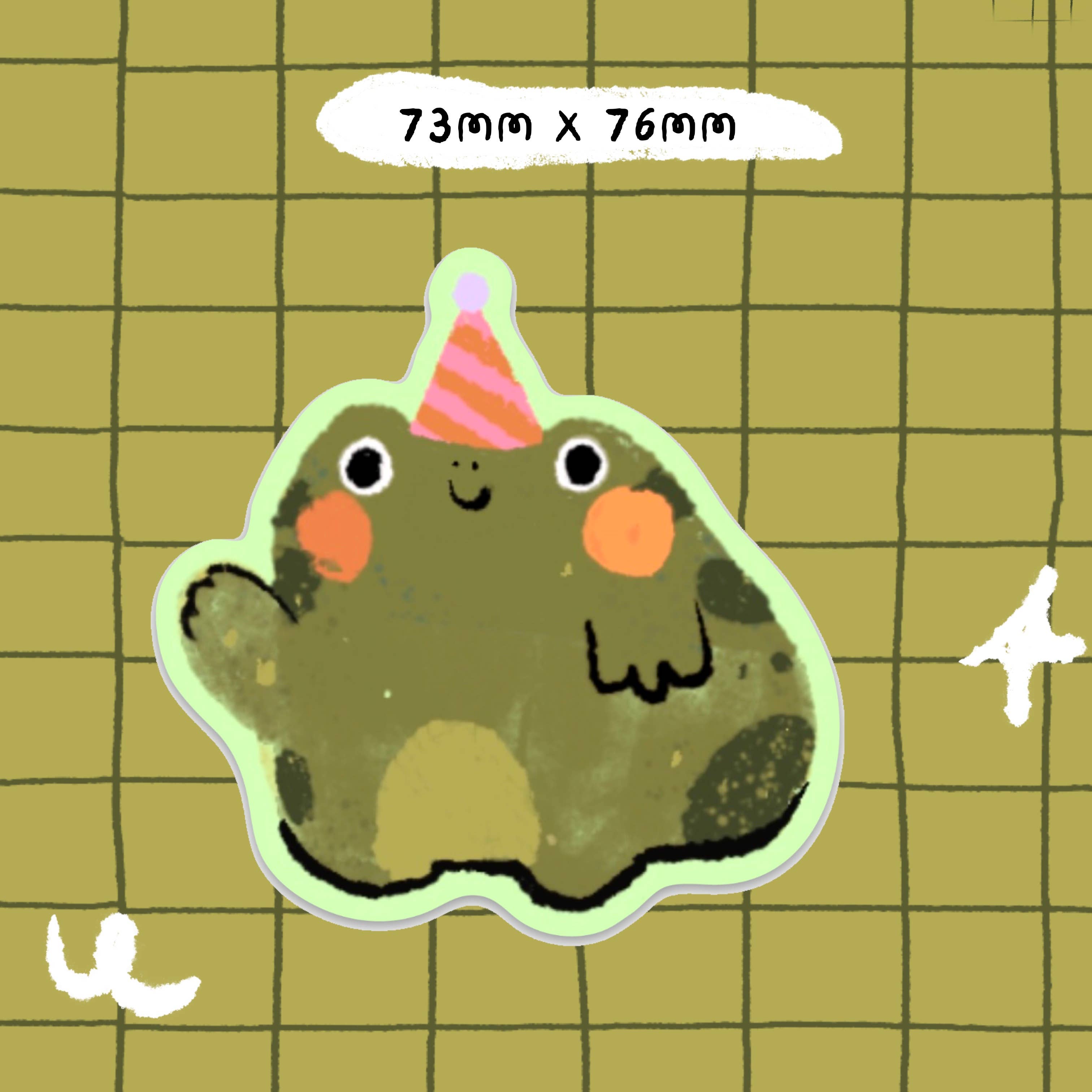 Bloemkolie - Wholesale Sticker - Party Frog vinyl Sticker / Waterproof and Dishwasher safe2