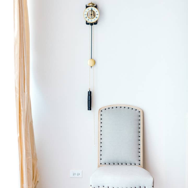 Hermle - Wholesale Wall Clock - Frankfurt Black and Gold Wall Clock with Passing Bell Strike0