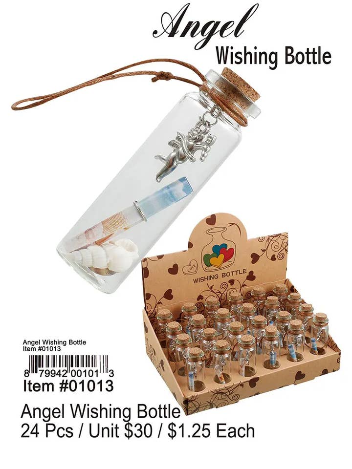 Bouteille à Souhaits d'Ange. pour la vente par Puka Creations
