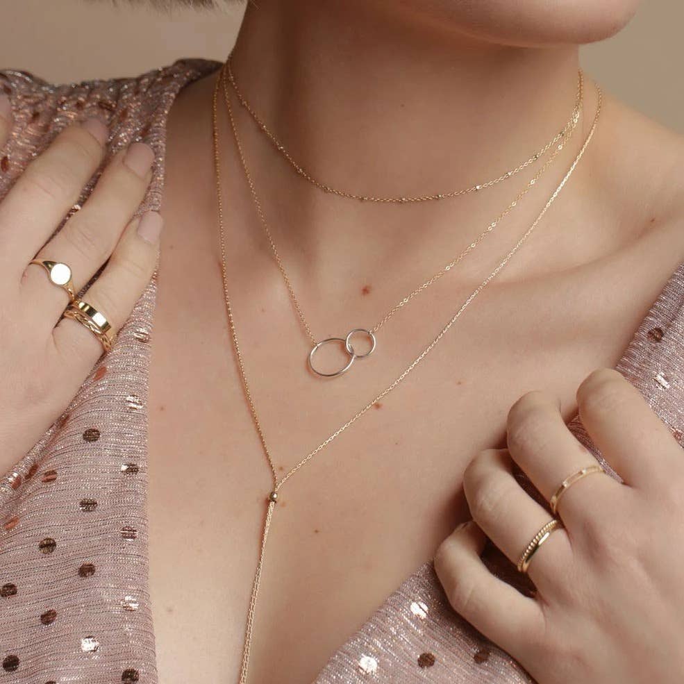 Ofina Jewelry - Wholesale Pendant/Charm Necklace - Circle Duo Necklace2