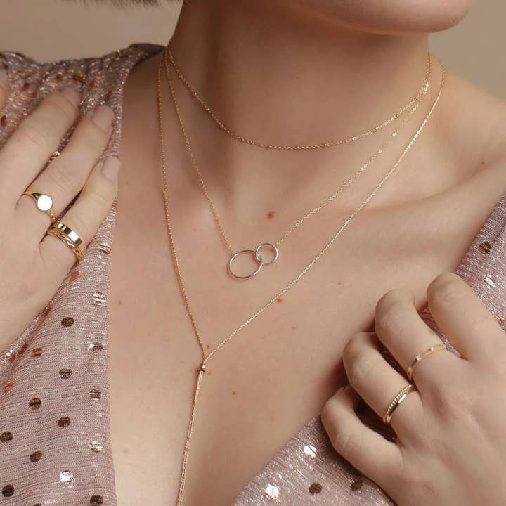 Ofina Jewelry - Wholesale Pendant/Charm Necklace - Circle Duo Necklace2