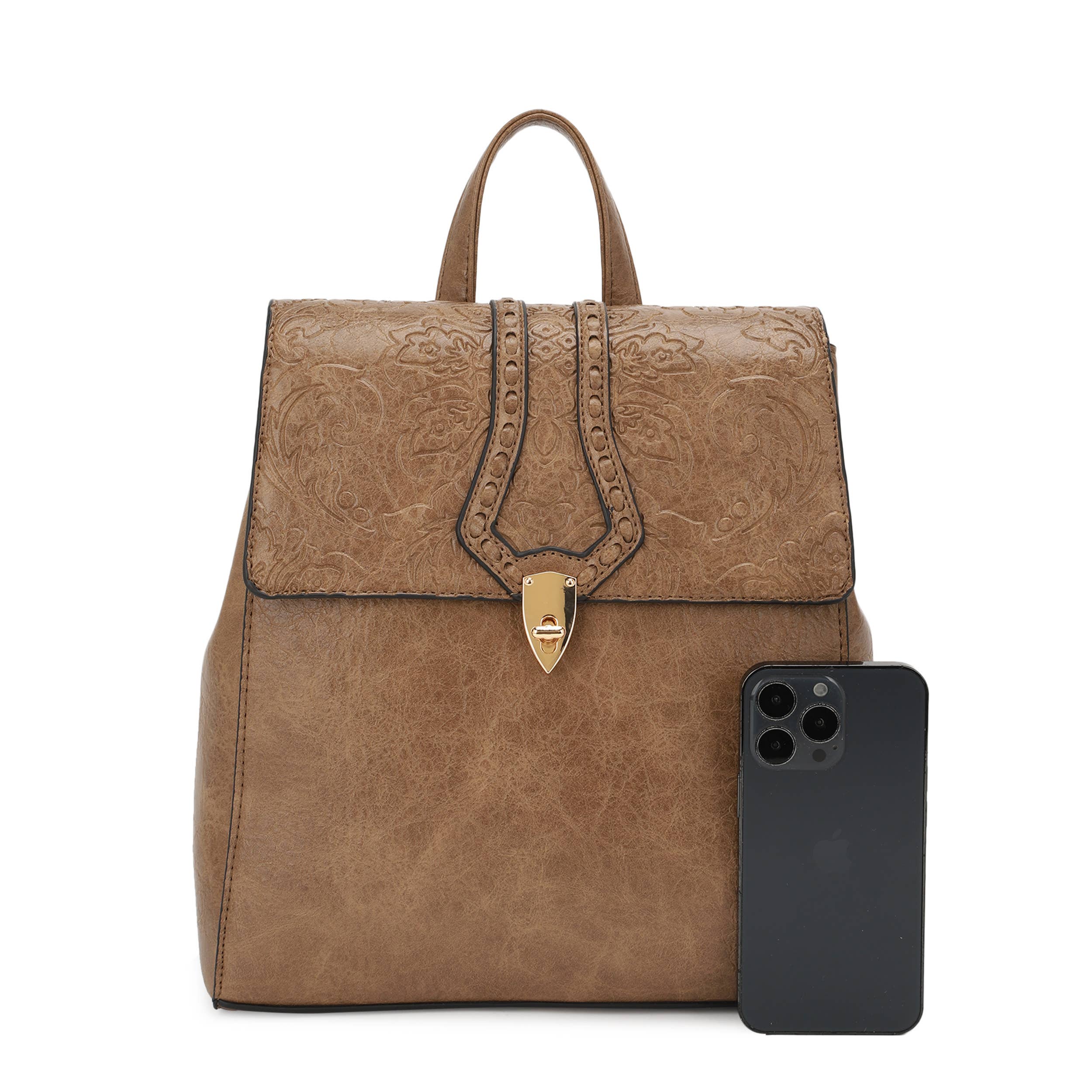 KAYLA+AVA – Großhandel Rucksack – Damen – Montana Rucksack im Westernstil mit Hibiskusmuster und Prägung5