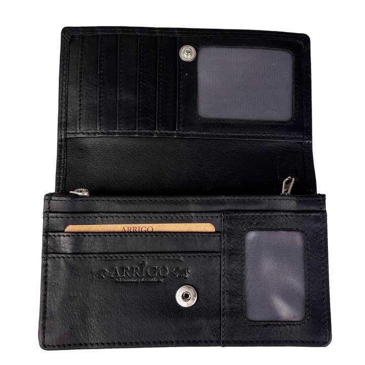 Arrigo - Wholesale Wallet - Women's - Arrigo oiled leather ladies wallet accordion - 5 colours13