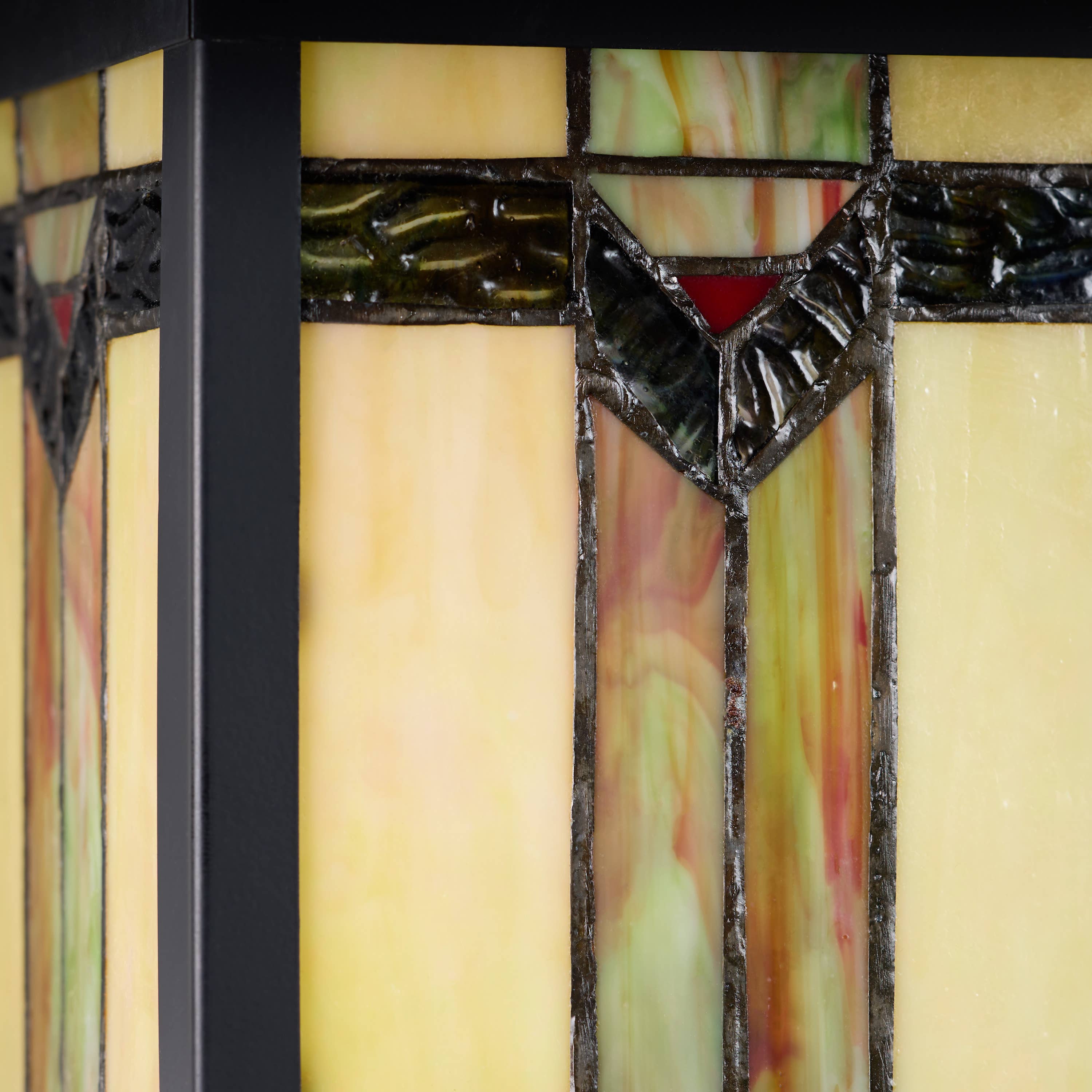 River of Goods - Wholesale Outdoor/Lawn Light - 11.75"H Louis Green Stained Glass Outdoor Light Fixture13