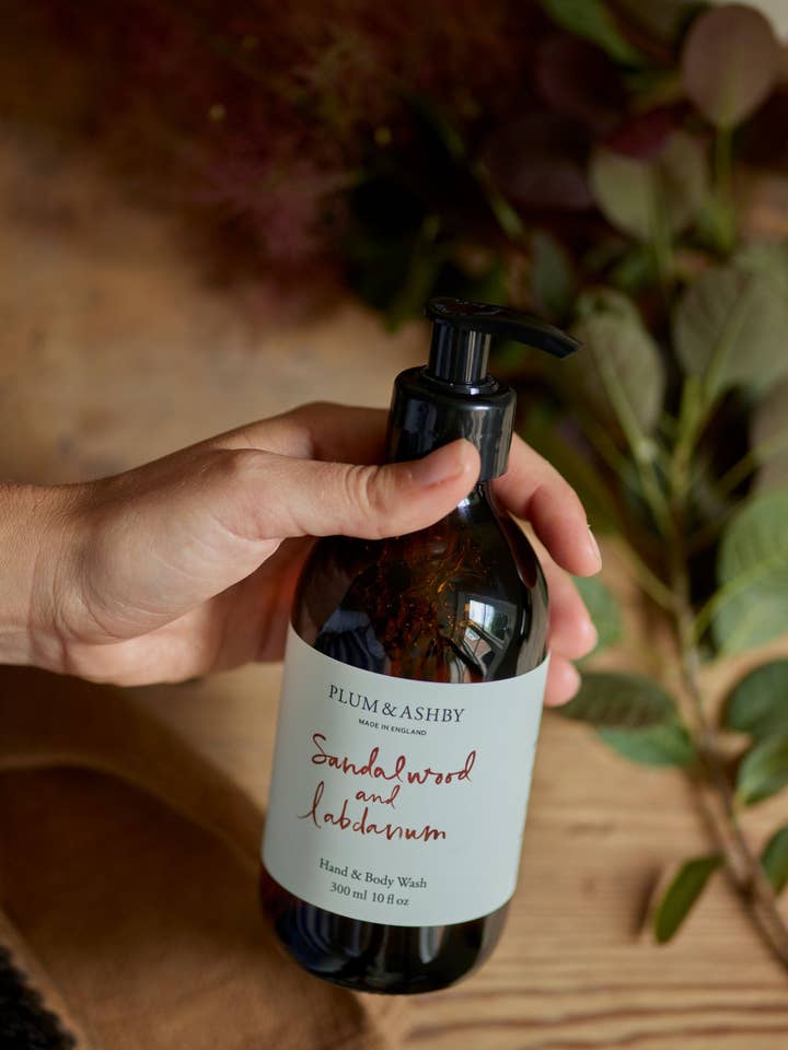 Sandalwood & Labdanum Hand & Body Wash Pack for wholesale by Plum & Ashby