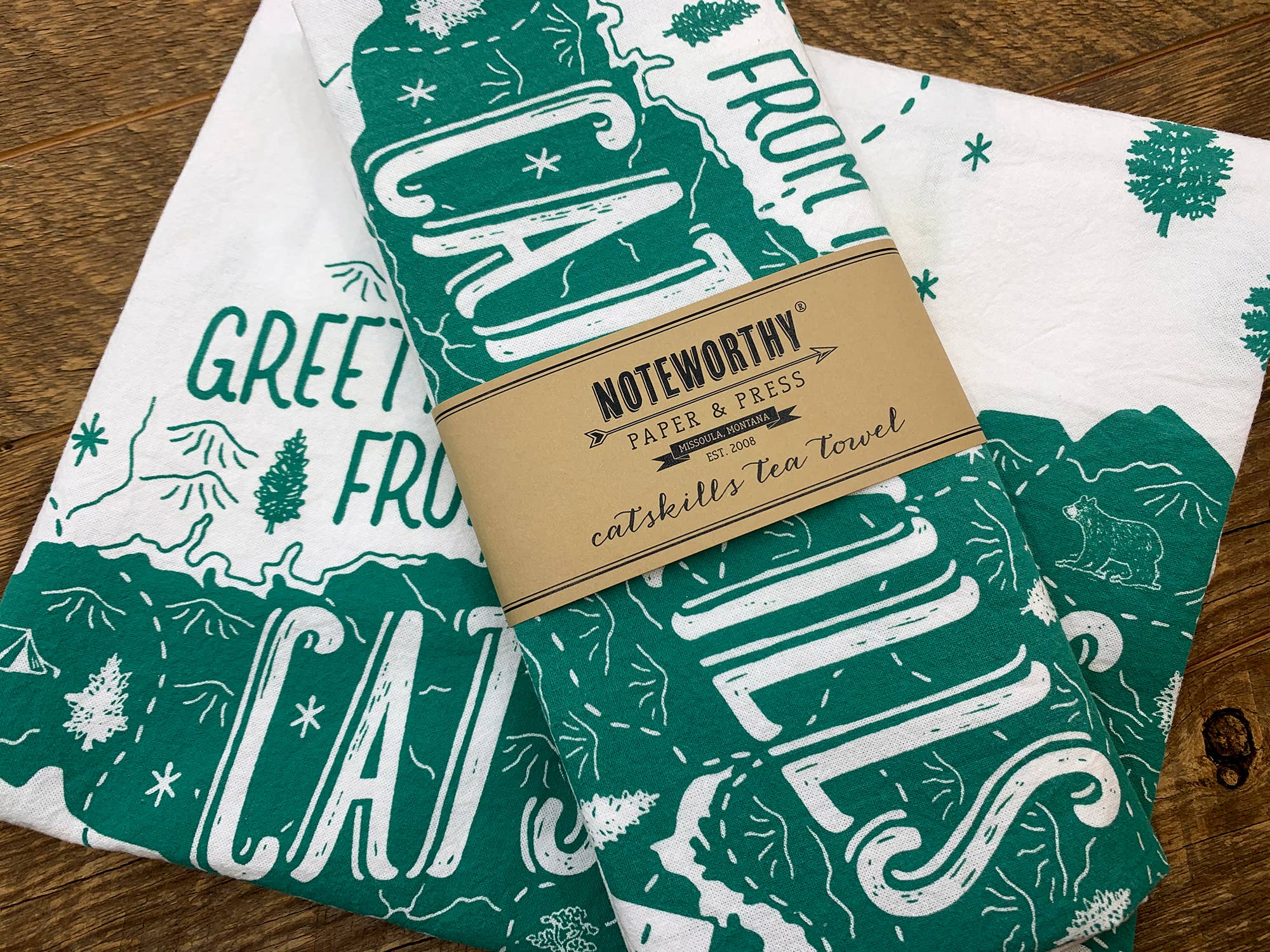 Noteworthy Paper & Press - Wholesale Tea Towel - Catskills Tea Towel4