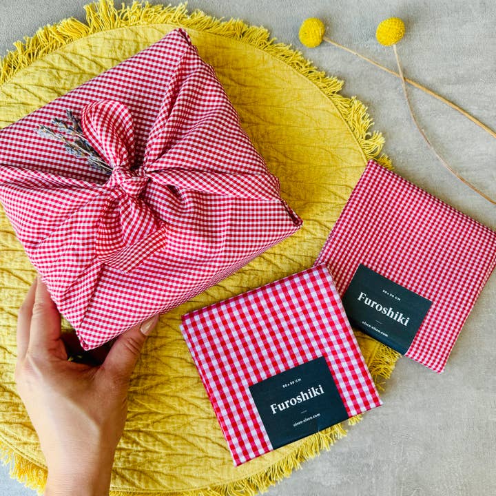 OLSEN+OLSEN - Wholesale Flat Wrap - Furoshiki - Fabric gift wrapping - Vichy