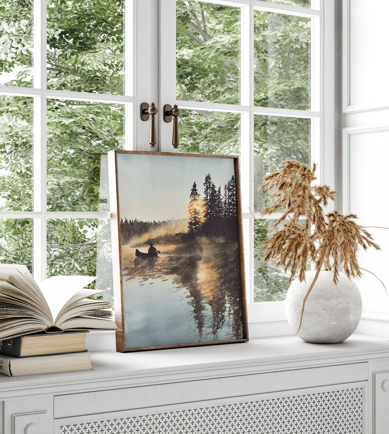 Paperbec Design Co. - Wholesale Art Print - "A Moment on the Lake" Ontario Canoe Watercolor Print2