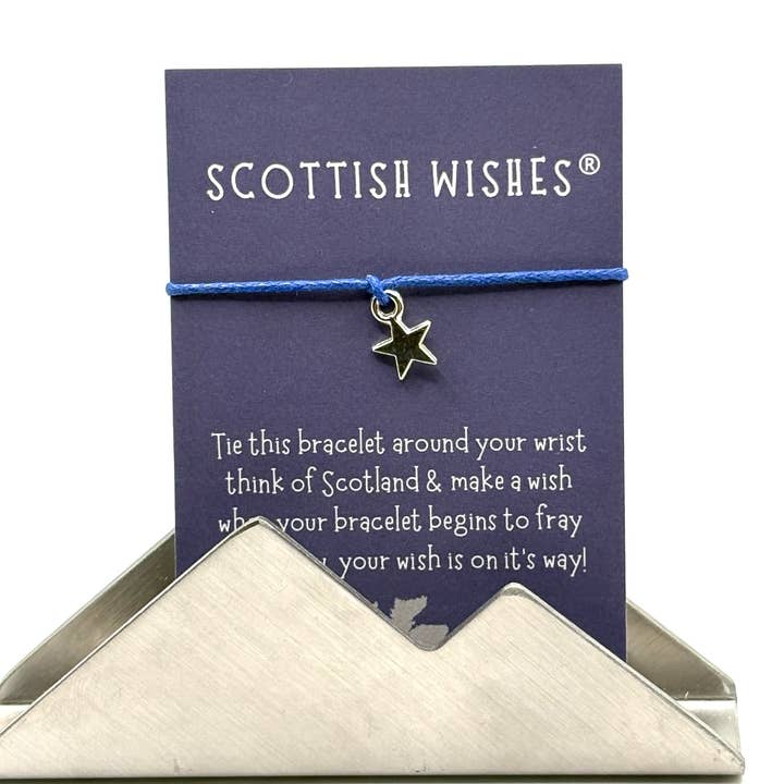 Arran Wishes – Großhandel Armband mit Charms/Anhängern – Schottische Stern-Wunscharmbänder Silber
